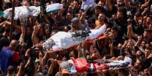 تشييع جثمانيّ الشهيدين الزغارنة وحوشية في الرماضين ويطا بمحافظة الخليل